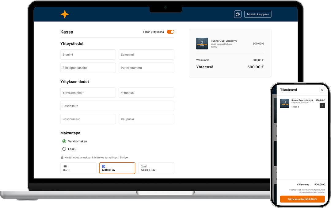 Sponsoring checkout