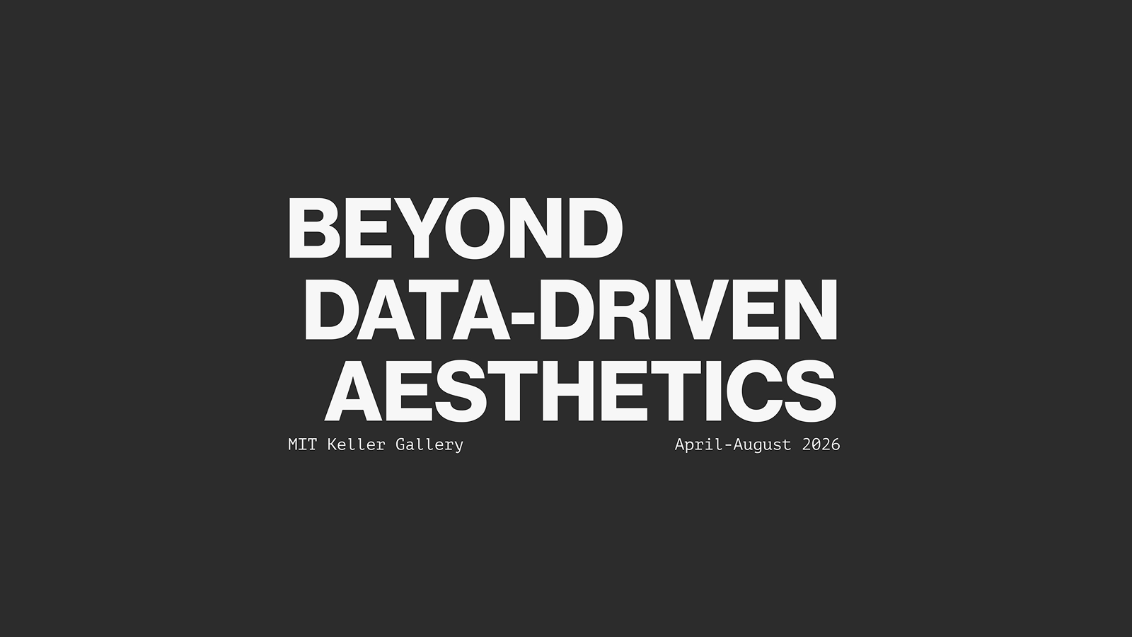 Beyond Data-Driven Aesthetics