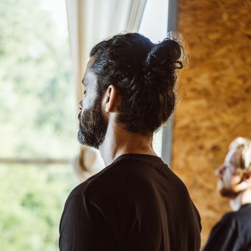 Images of leaders and entrepreneurs during private psilocybin retreats in Portugal, experiencing healing, self-discovery, and deep inner peace guided by Martin Thomsen.