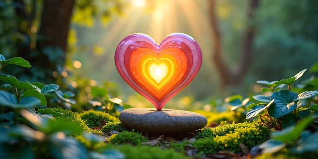 Symbole du chakra du coeur en harmonie.