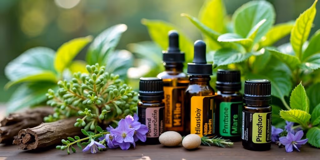 Plantes médicinales et huiles essentielles pour le bien-être.