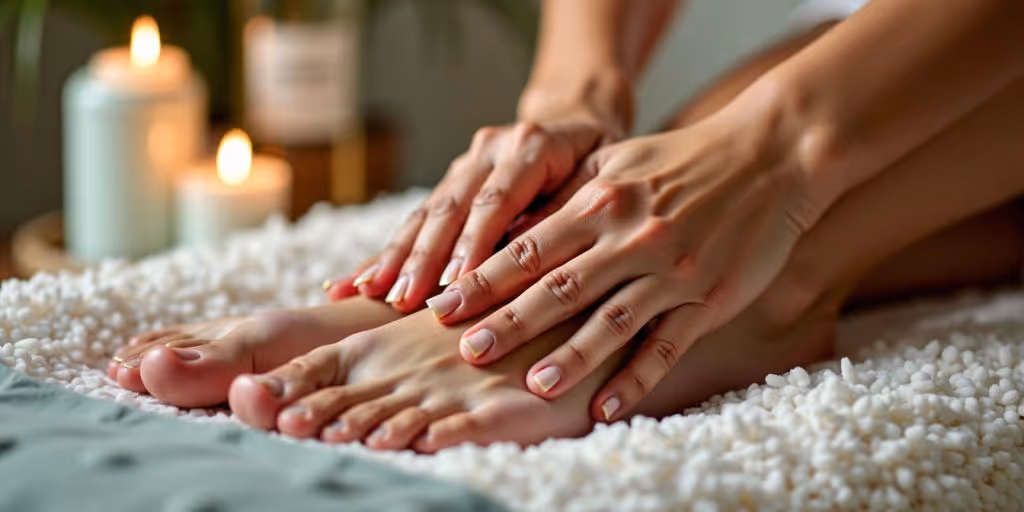 Massage des pieds pour le bien-être et la relaxation.
