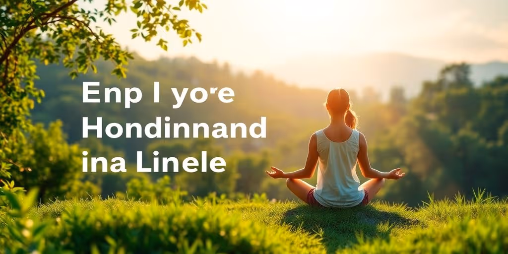 Personne méditant en pleine nature, ambiance paisible.