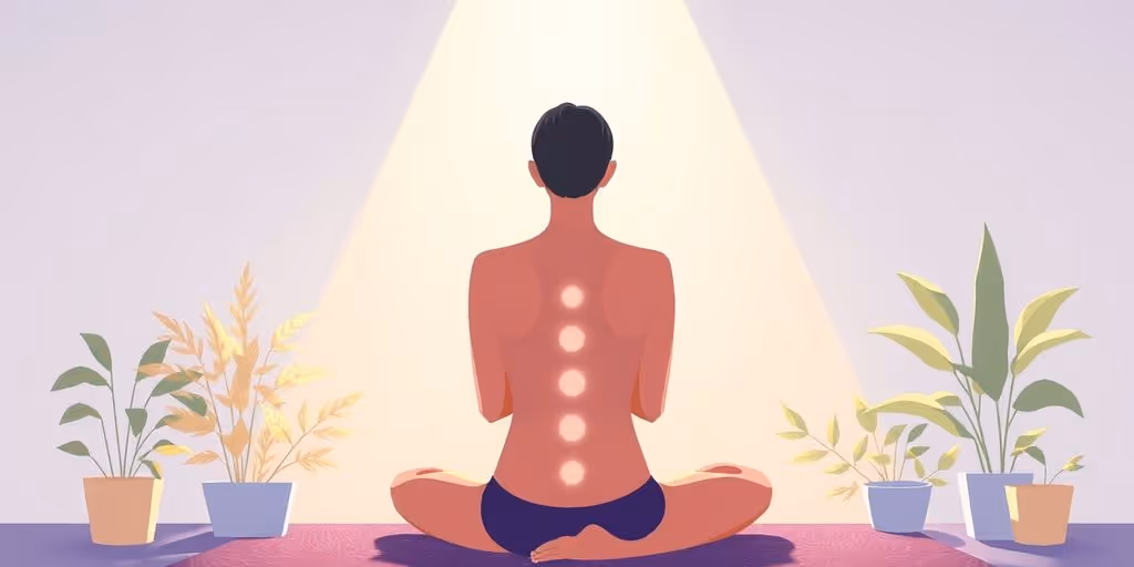 Une personne qui pratique l'auto-massage énergétique.