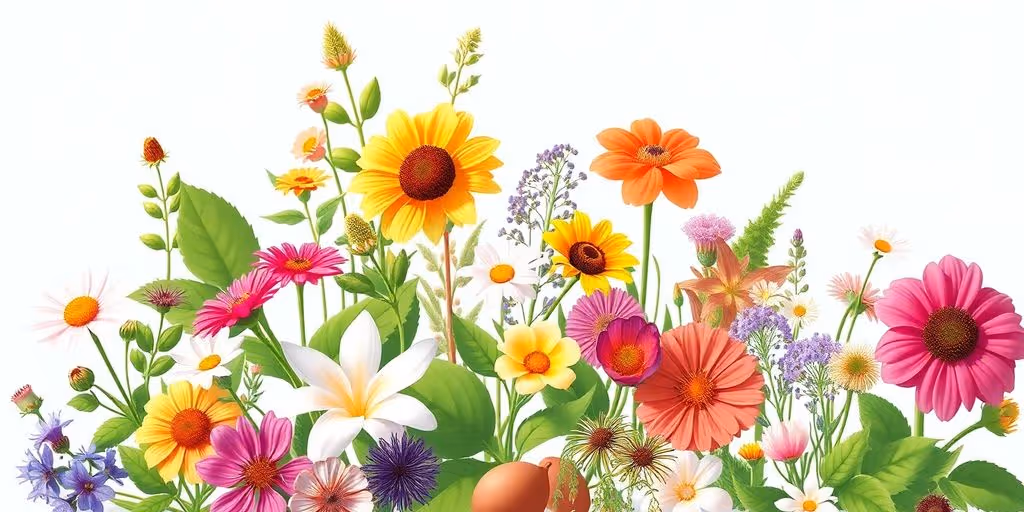 Illustration de remèdes naturels pour la digestion.