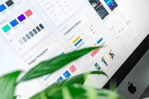 Bildschirm mit Designelementen