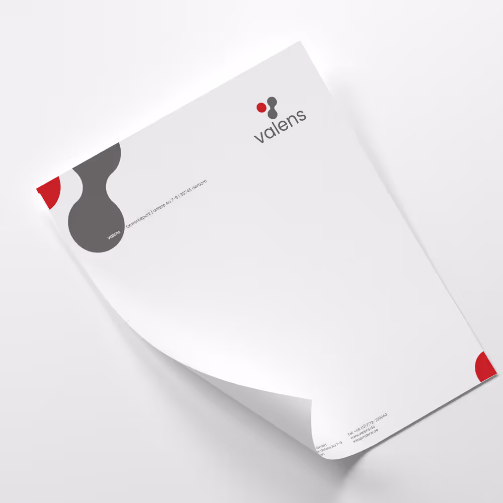 Grafische Darstellung eines Briefpapier designs