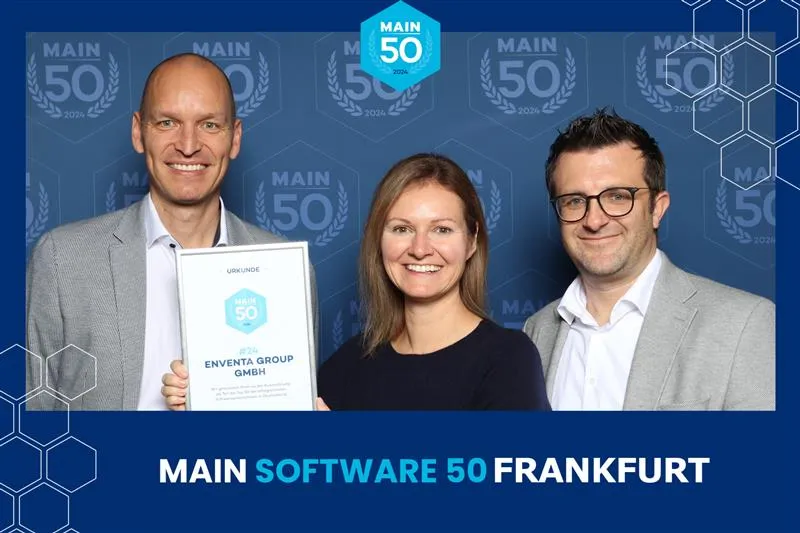 Platz 24 für die enventa Group bei "Main Software 50 Deutschland" Awards