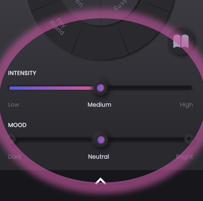 TableTone feature intensity and mood slider