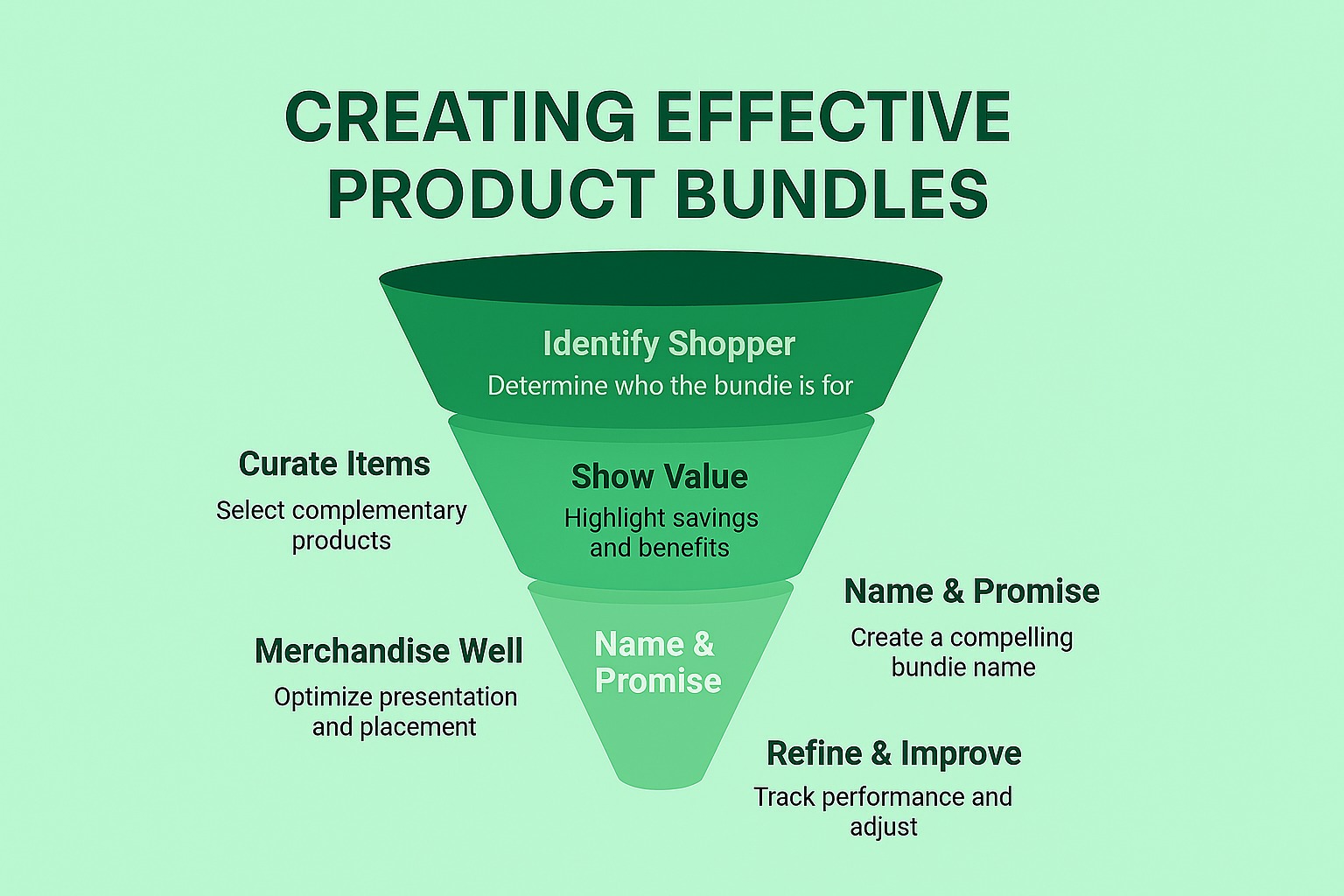 Infographic on how to create effective product bundles