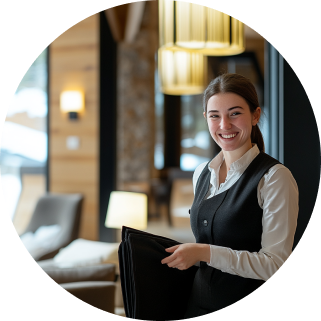 Lisa a front office manager at a hotel using crqlar ai guest check-in list