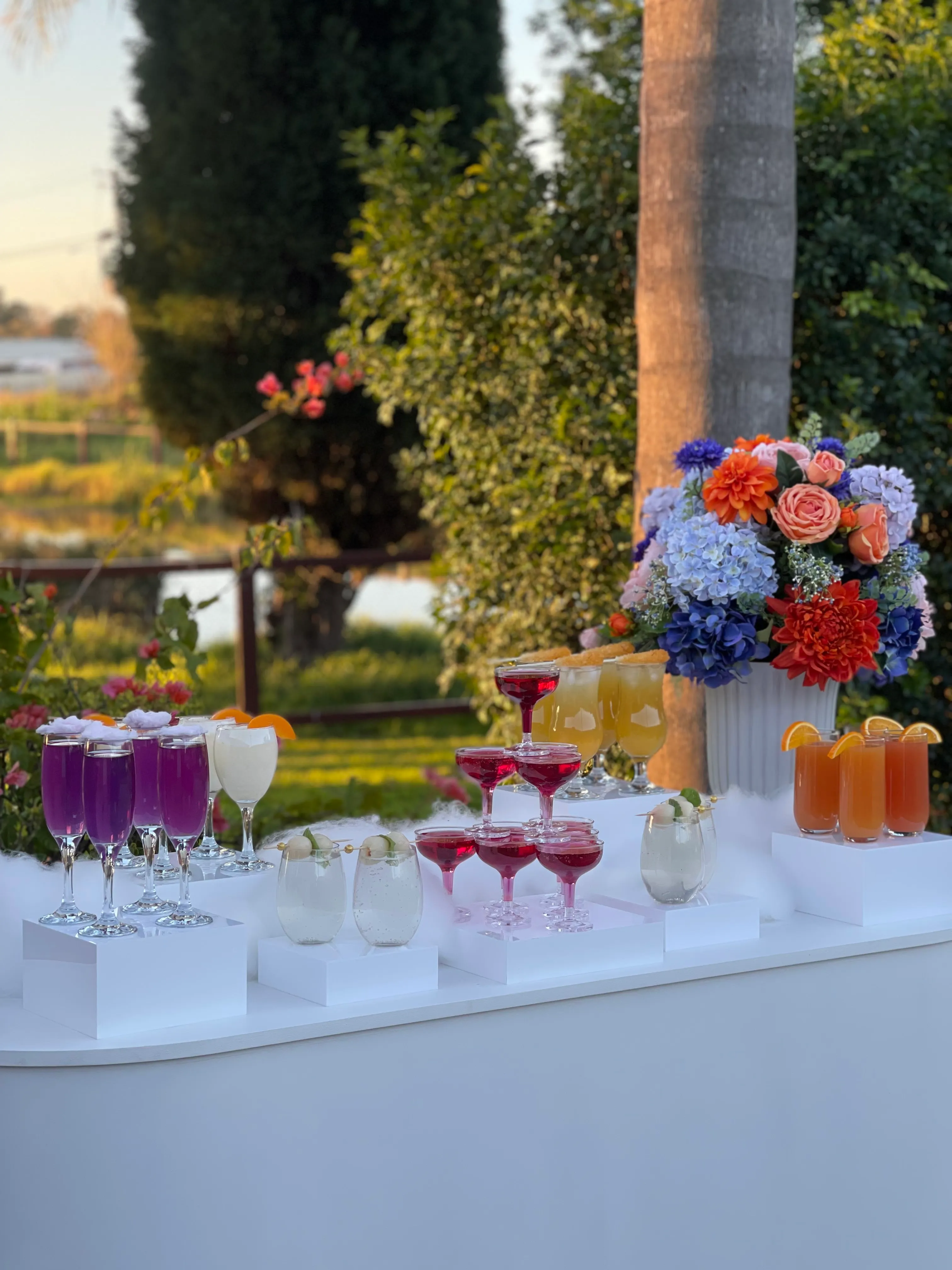 Mocktail display at a community event