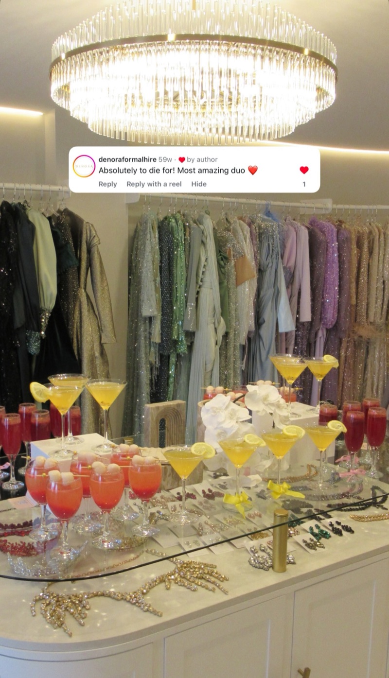 Client praise at a formal wear boutique