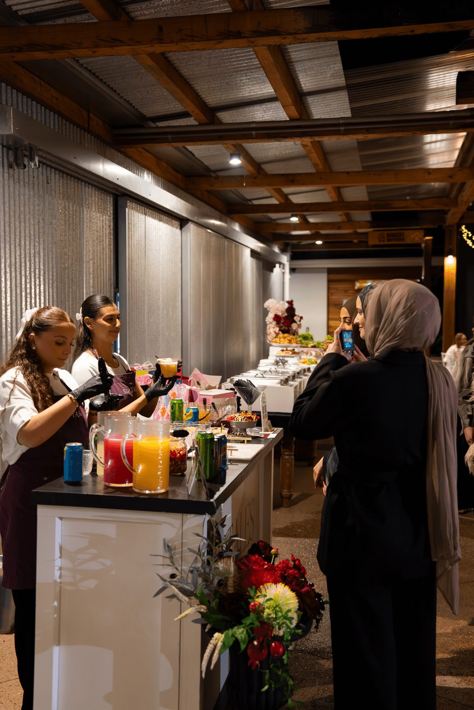 Mocktail bar at a female-only celebration