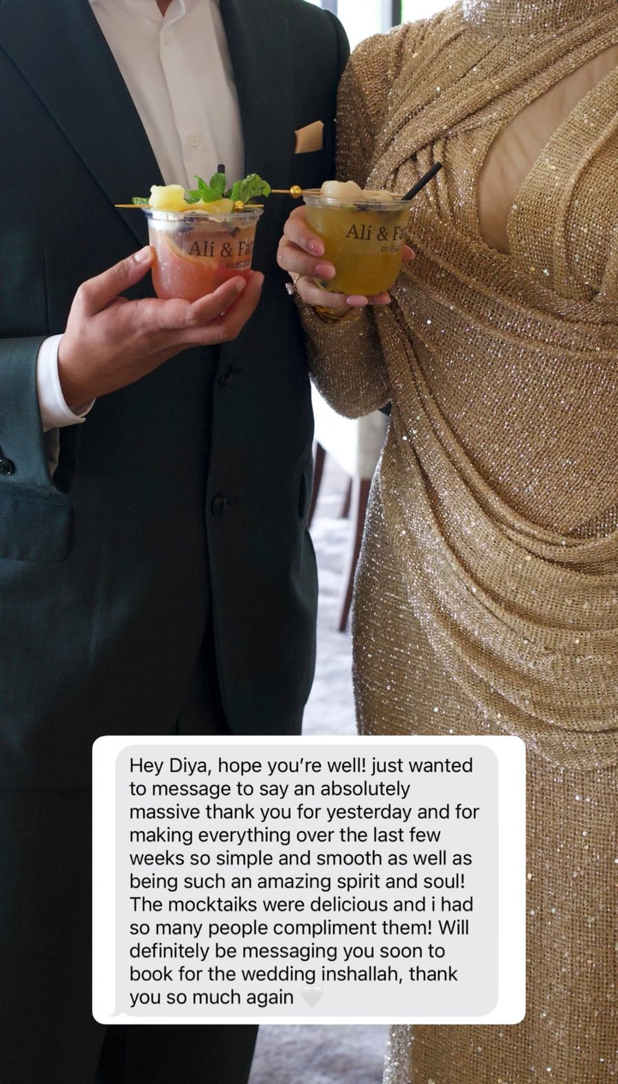Client review message
