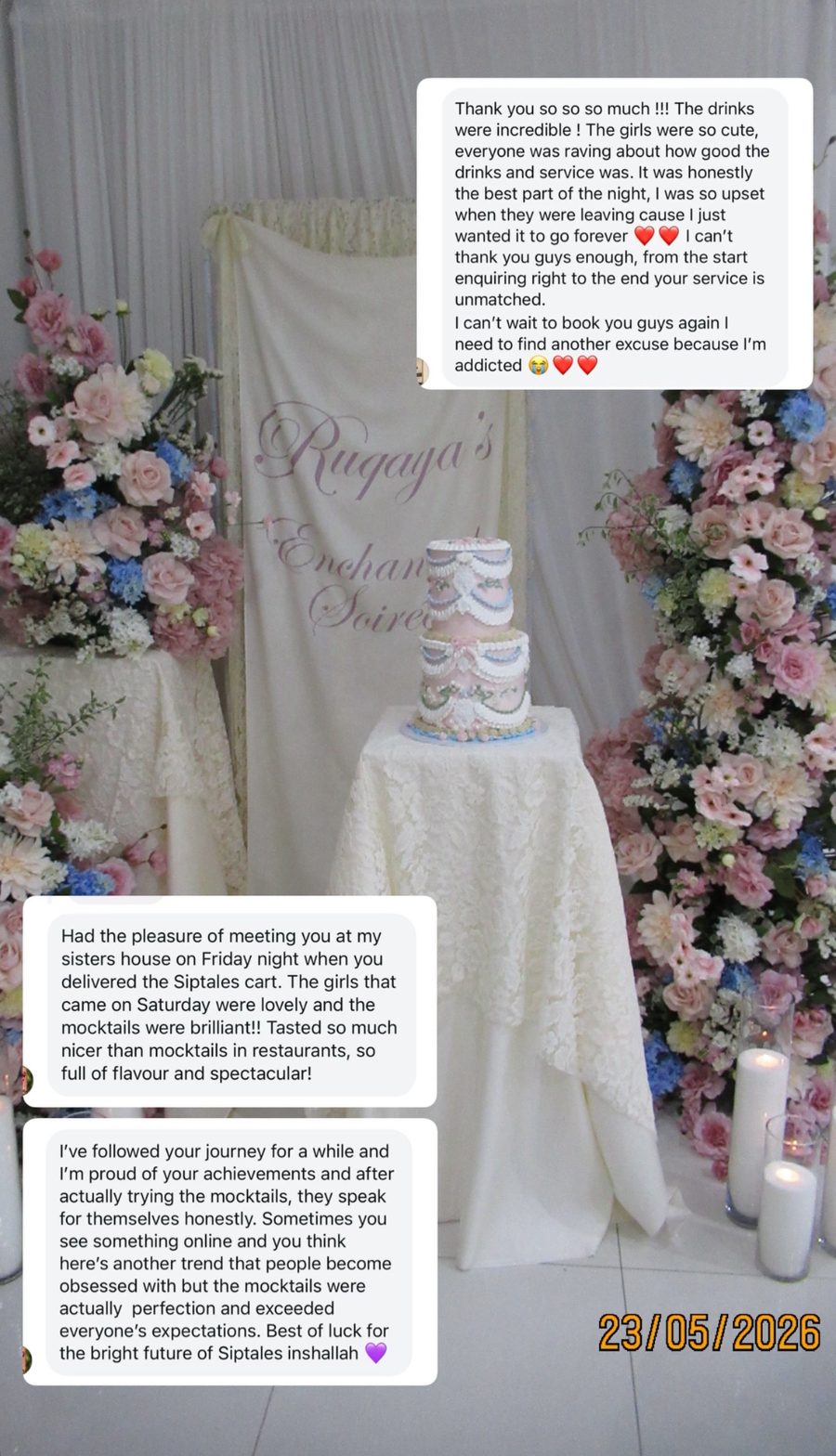 Client review message