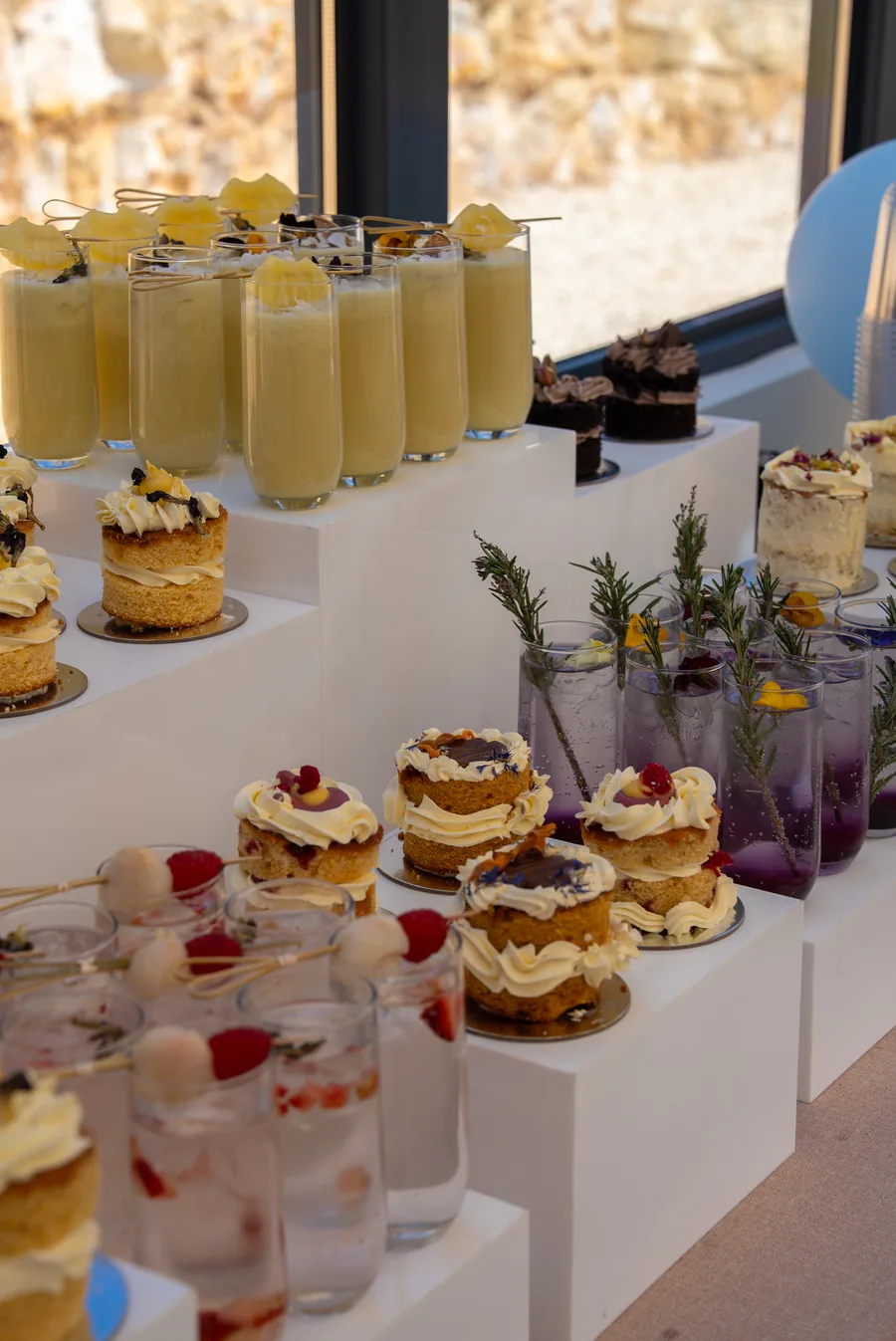 Mocktail display at a community event