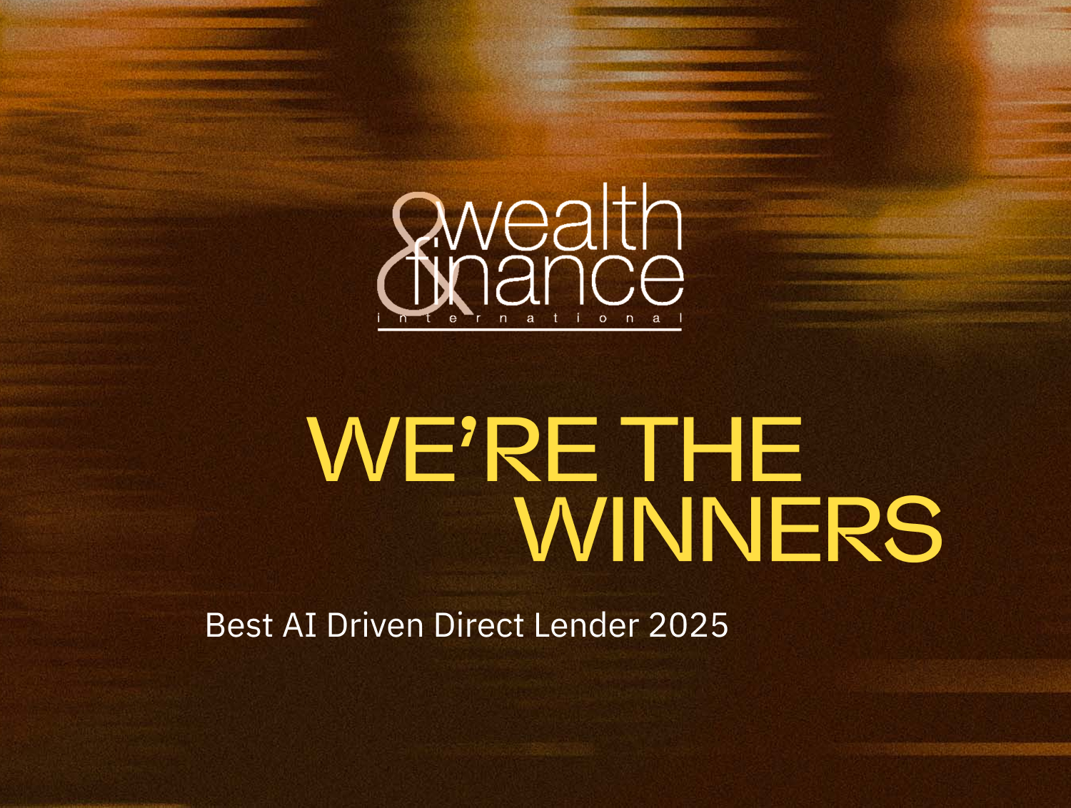 Liquidity wins Best AI-Driven Direct Lender award at Wealth & Finance International's FinTech Awards 2025