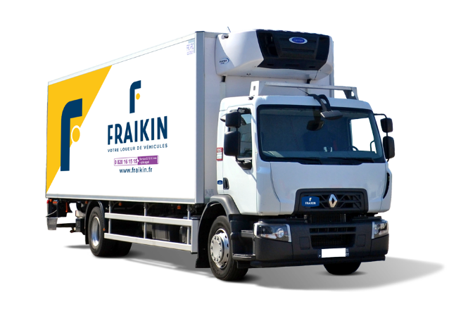 Fraikin gekoelde vrachtwagen voor koelwagen leasing en voedingstransport in Belgie