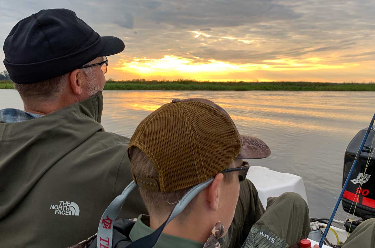 Father and son fishing trip on the Paraná at Rio Bravo Lodge
