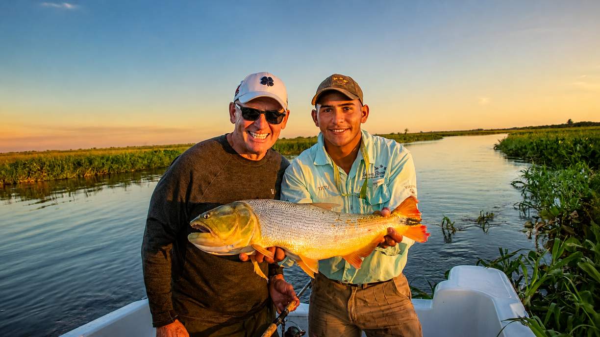 Golden Dorado Catch Parana River