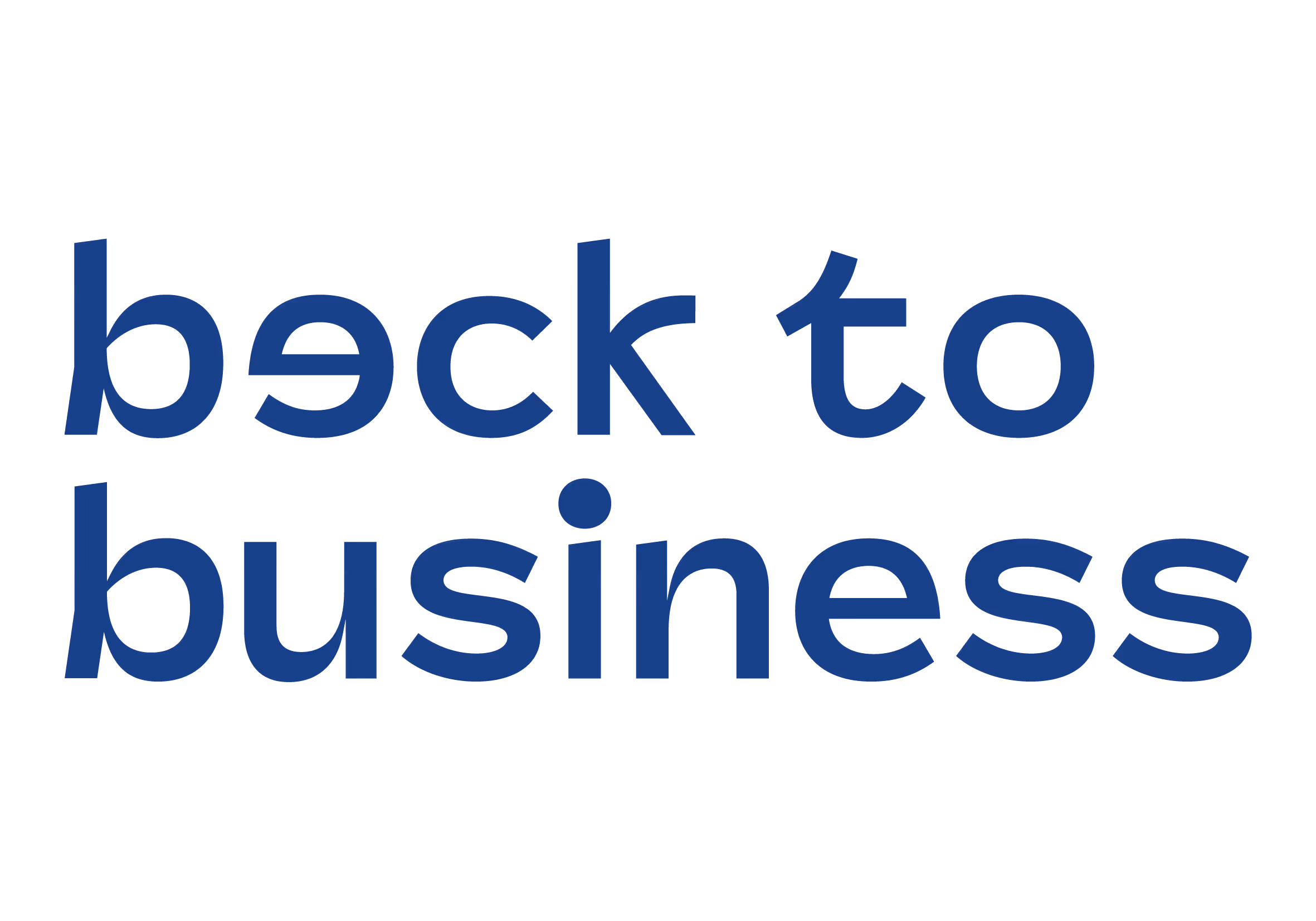 Zwei zeiliges Logo der Agentur in blau