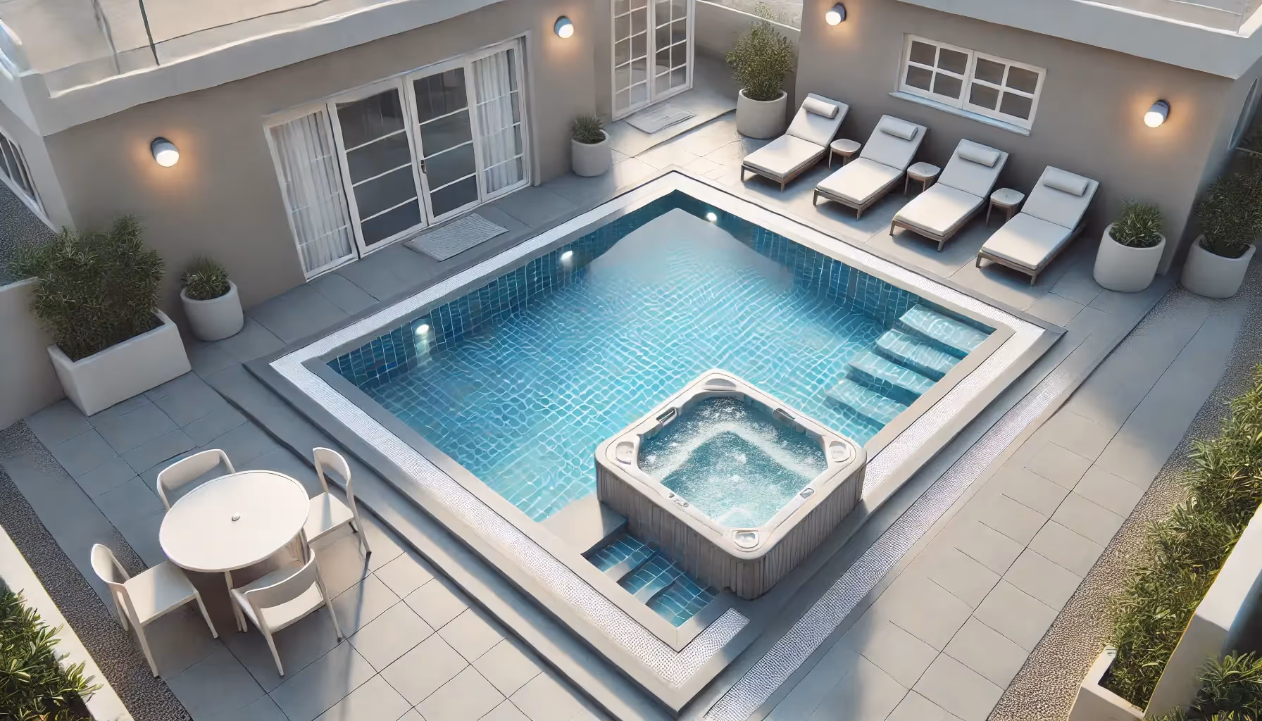 woman is the pool