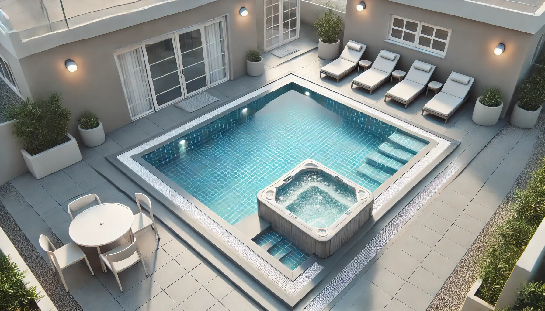 woman is the pool