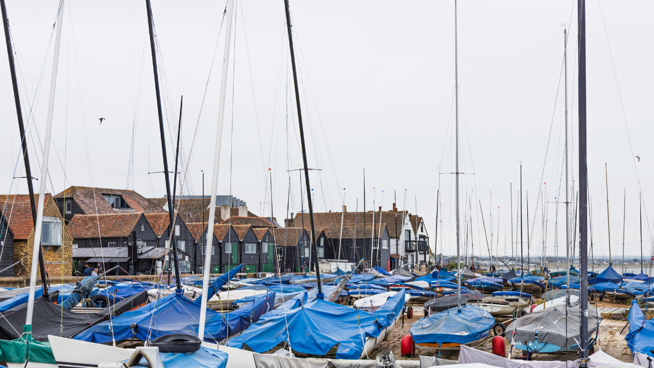 Whitstable Docks and Fishermans huts