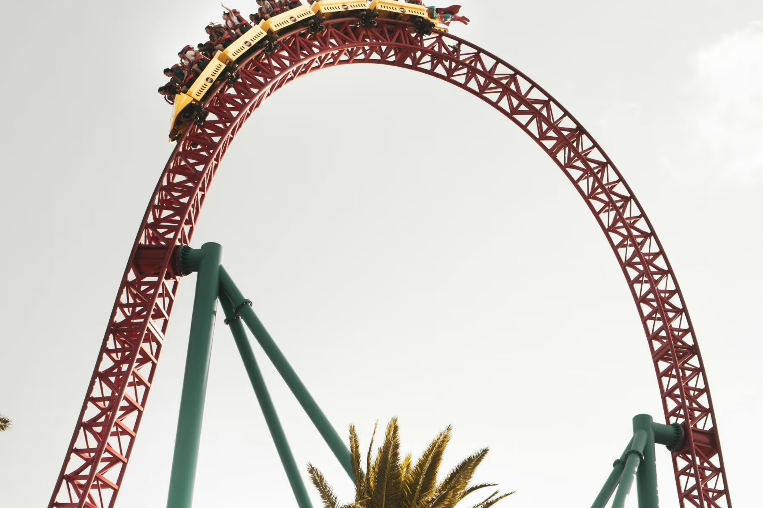 Roller coaster stock photo