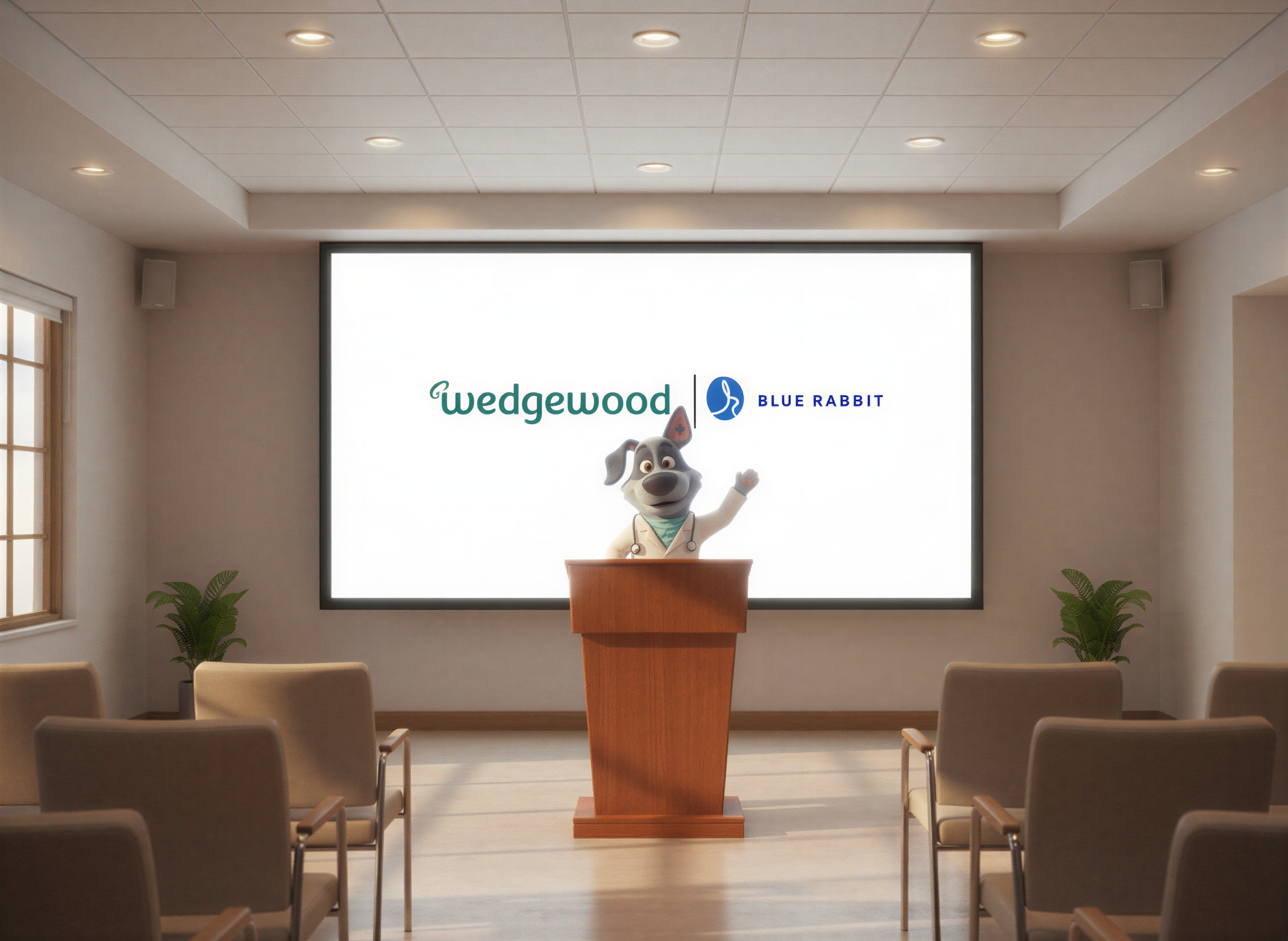 HappyDoc Wedgewood Blue Rabbit Work Together