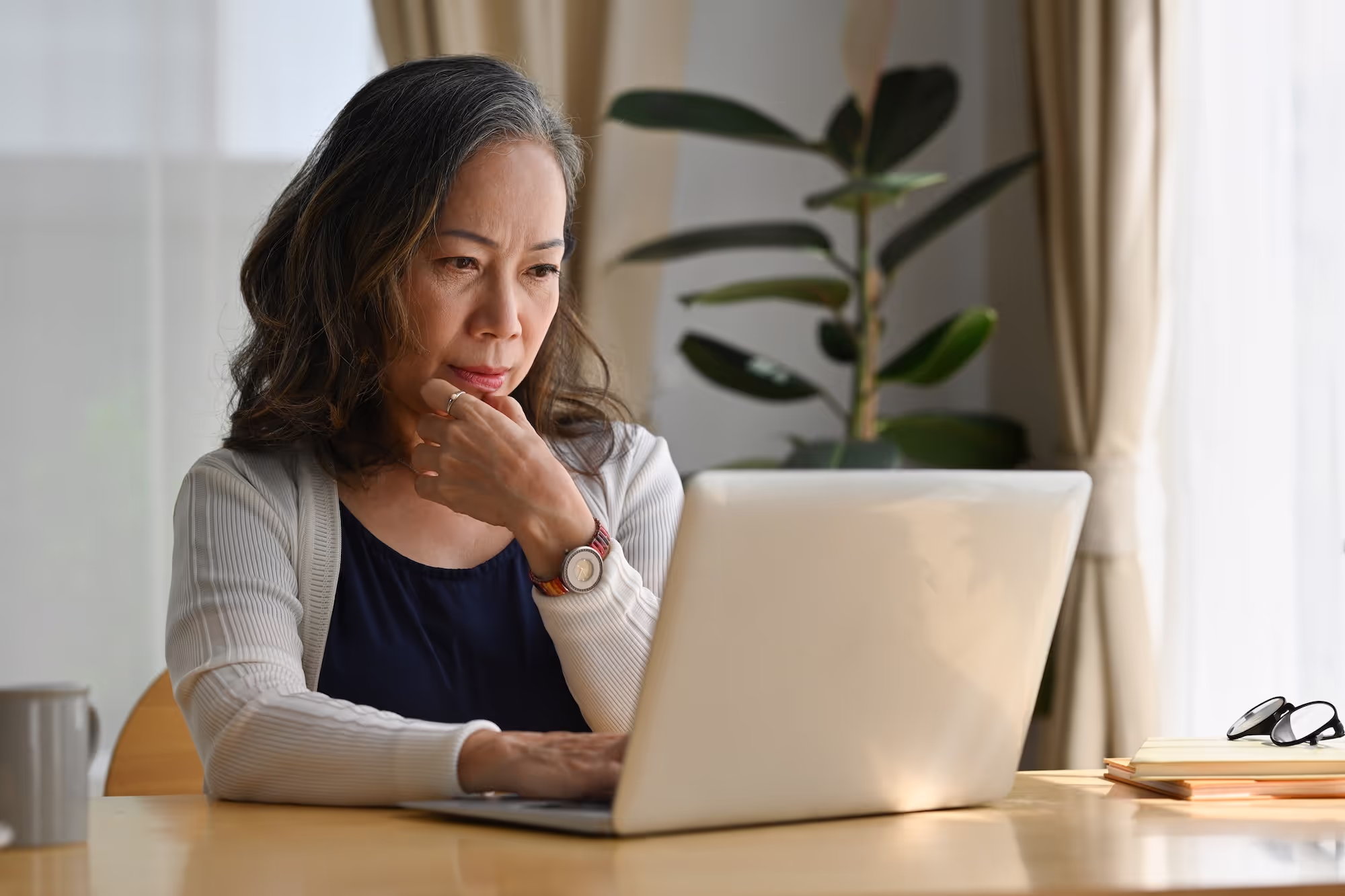 Woman reviewing information about the ChoICE Cryoablation Study