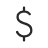Icon of a dollar sign to represent the amount and currency data