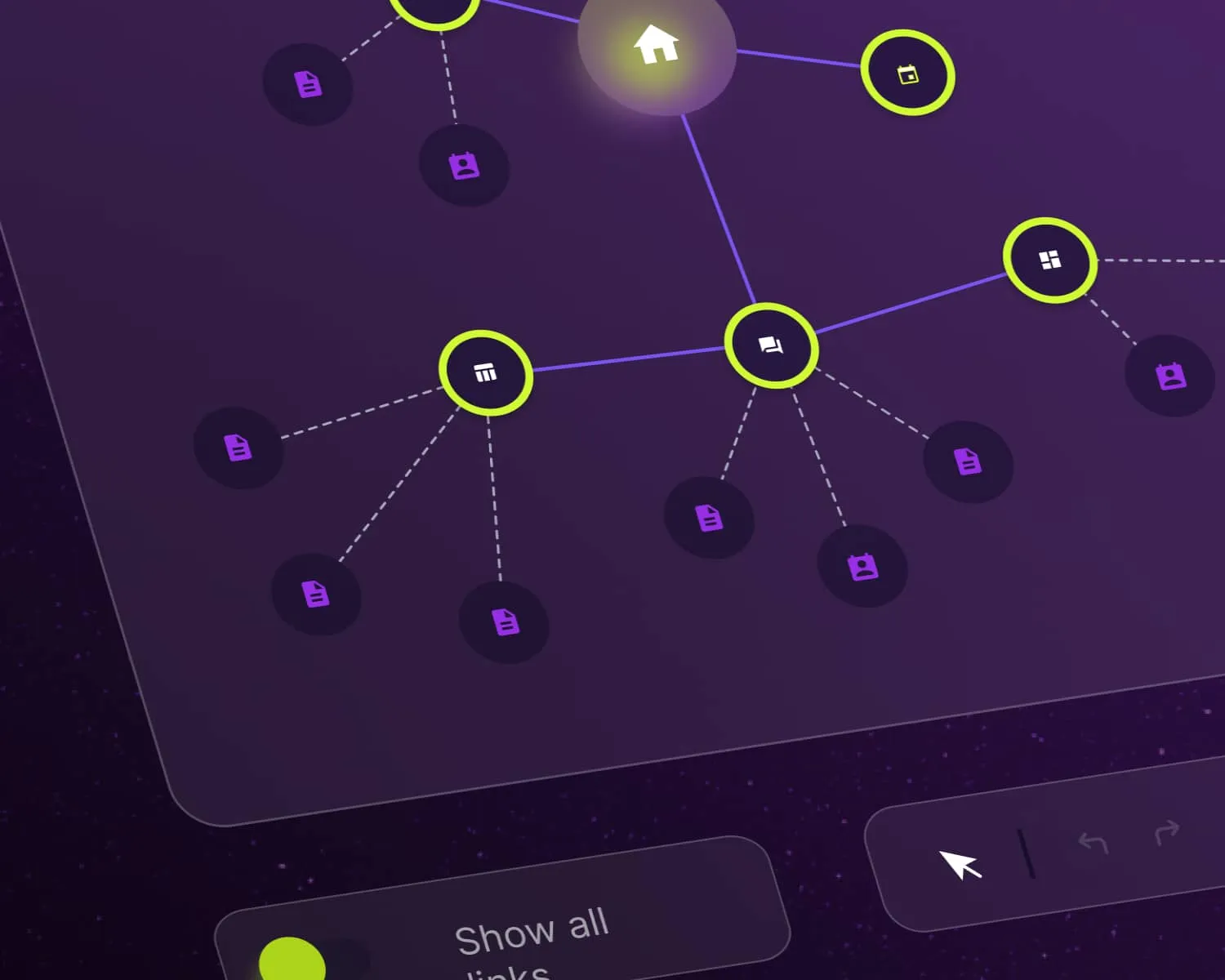 Graph visualization showing interconnected nodes on a dark background, illustrating the potential of clear, engaging visual data in data visualization services.