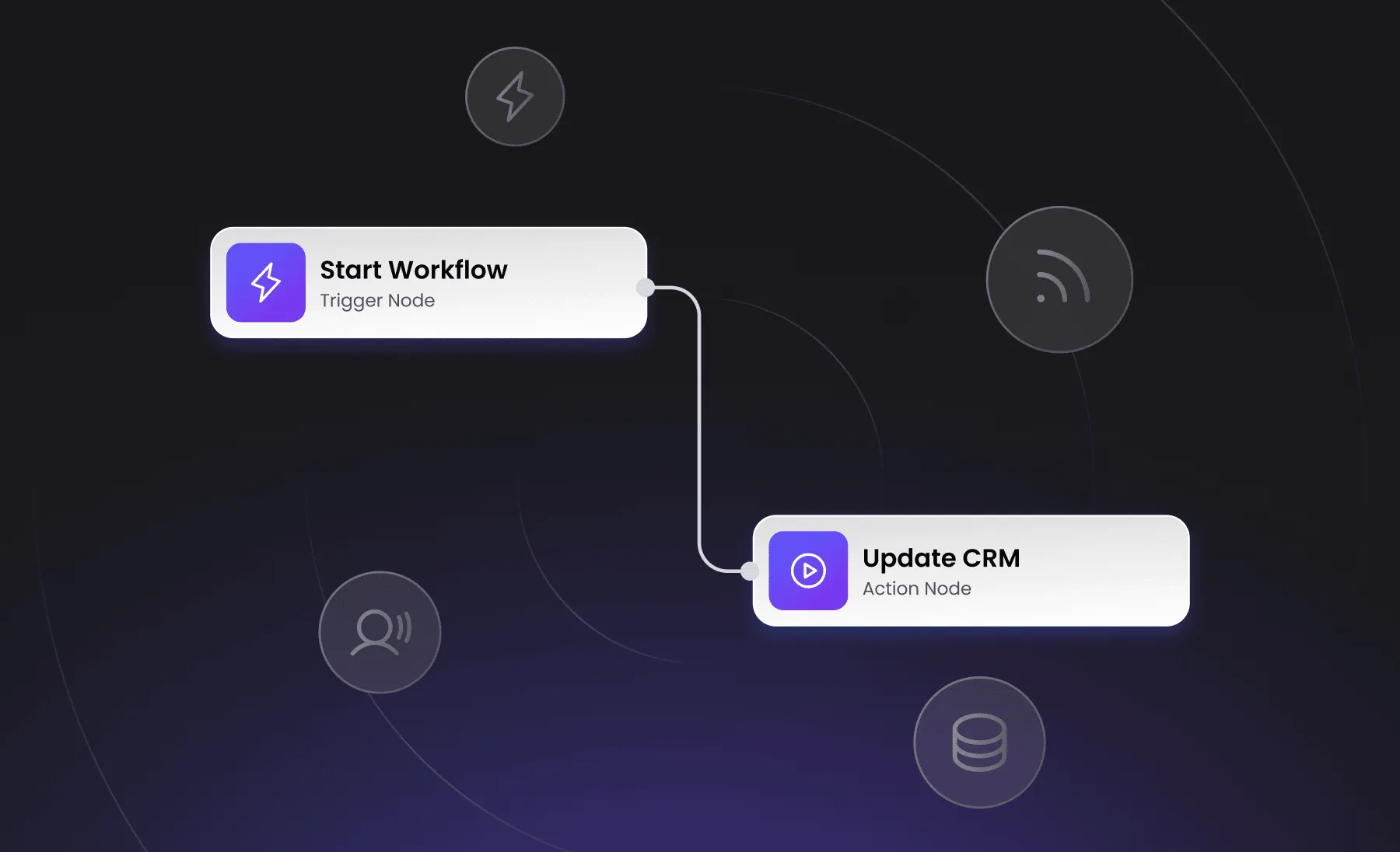 A graphic presenting two nodes connected to each other.