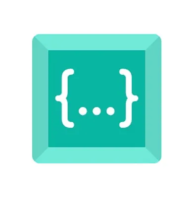 A turquoise square icon with white curly braces and ellipsis, representing the Codeium AI coding assistant.