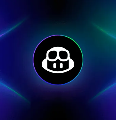 A black circle with a white robot face icon, representing GitHub Copilot, the AI coding assistant by GitHub.