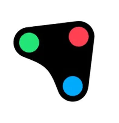 A black abstract triangle with red, green, and blue dots, representing Kite, an AI-powered autocomplete tool for developers.
