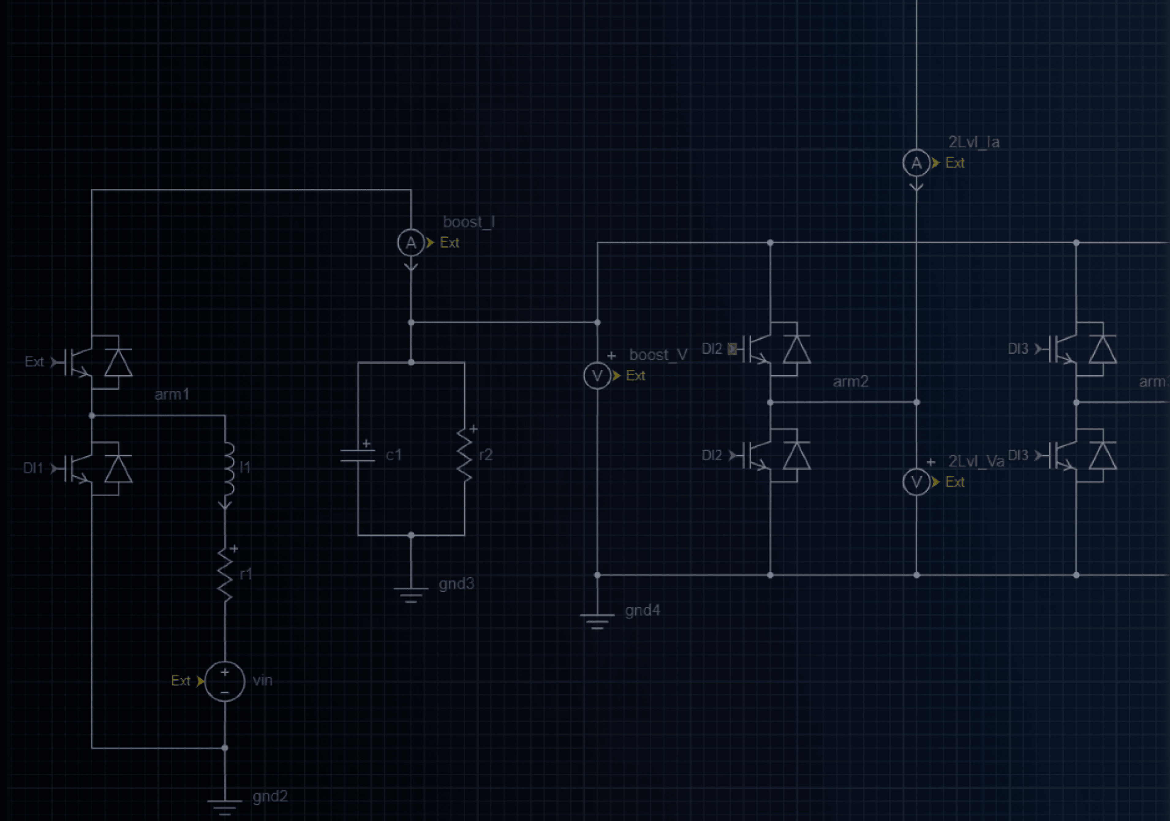 Computer screen showing an electrical schematic design with switches and circuit components icons.