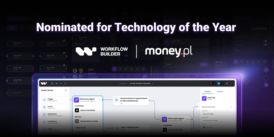Workflow Builder and Money.pl – nominated for Technology of the Year