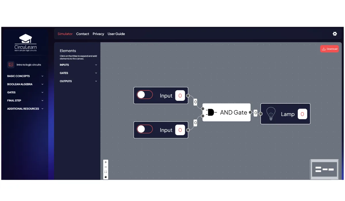 React Flow application example Ciriulearn interface