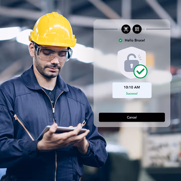 User authenticating with phishing-resistant multi-factor authentication using facial recognition and secure badge
