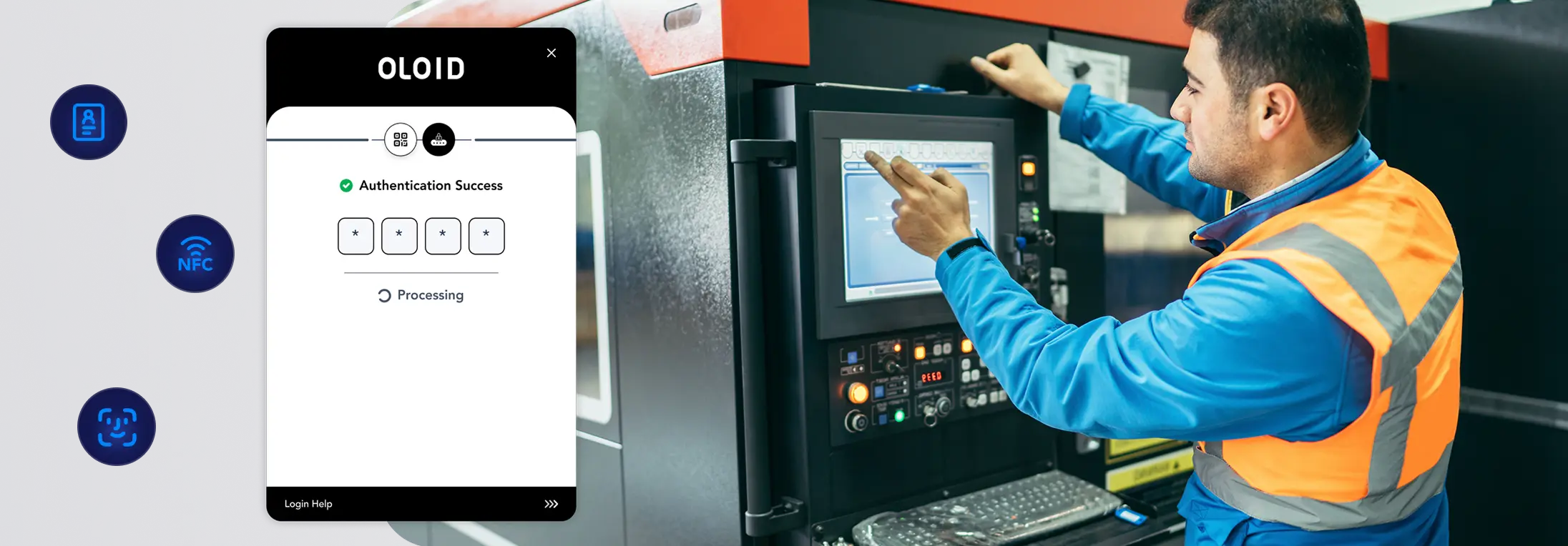 Frontline worker using passwordless login