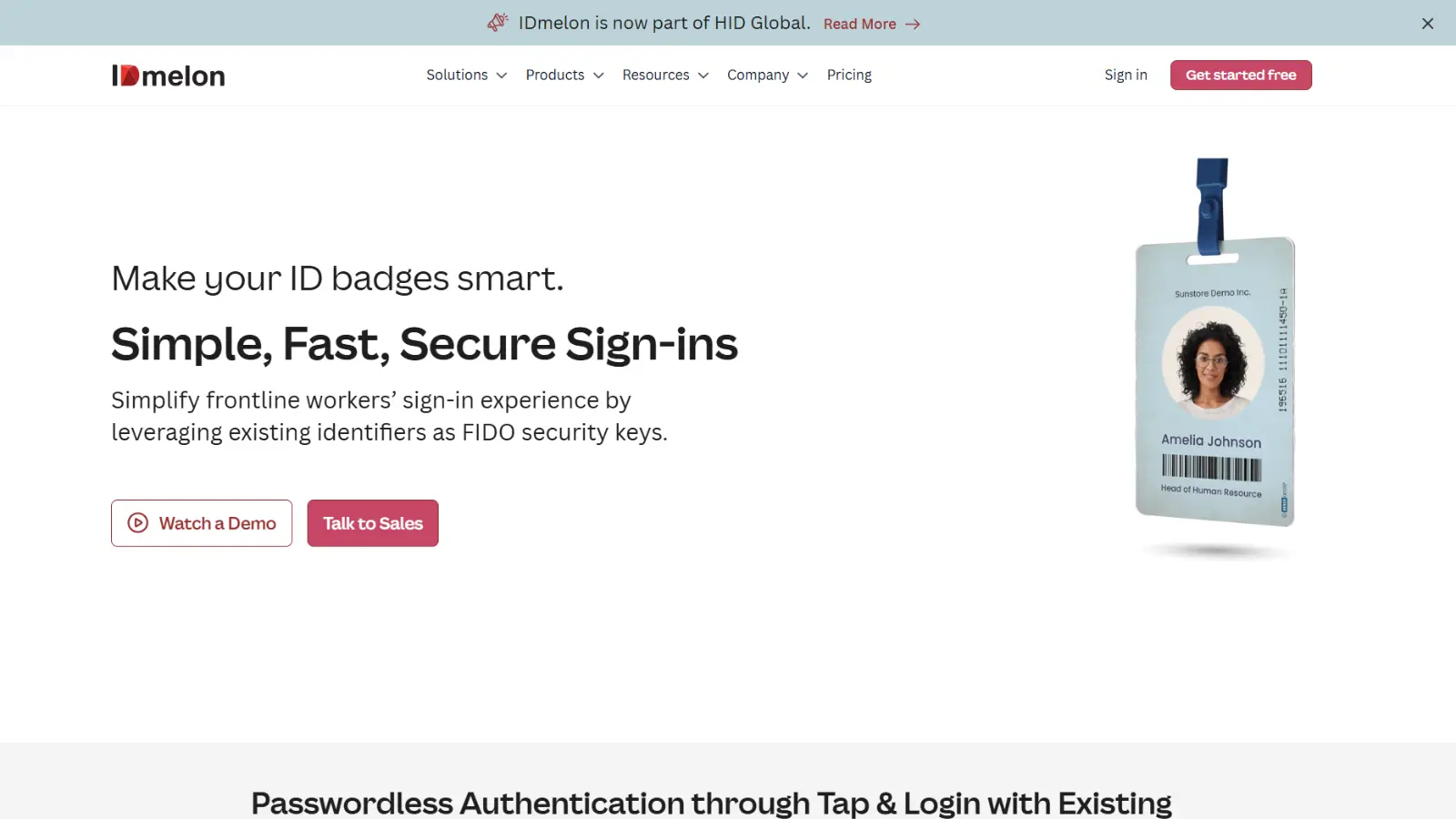 IDMlon Passwordless Solution