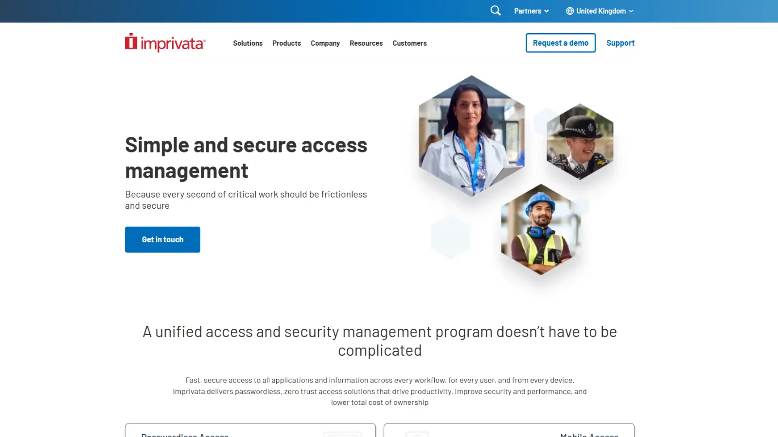 Imprivata Passwordless Solution