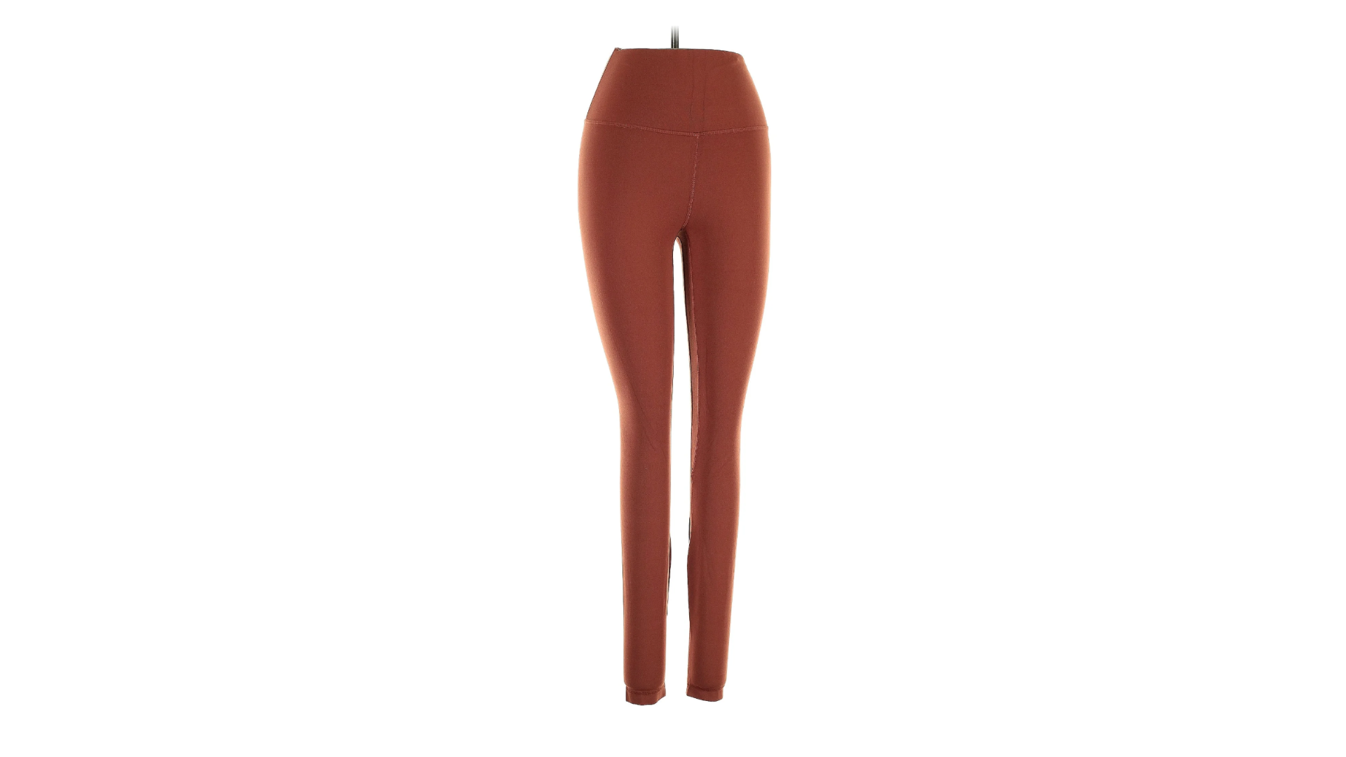Orange Lululemon active leggings.