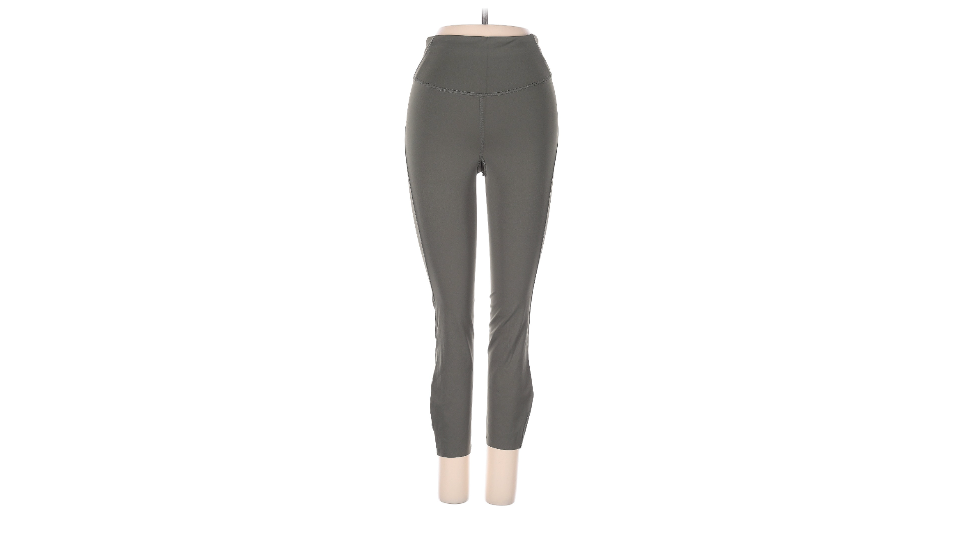 Gray Lululemon cropped active pants.