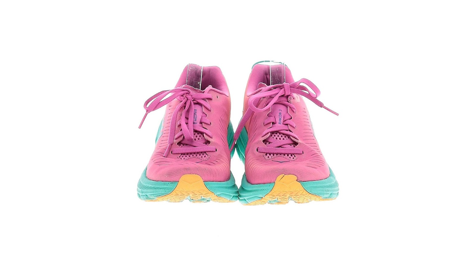 A colorful pair of sneakers from Hoka.