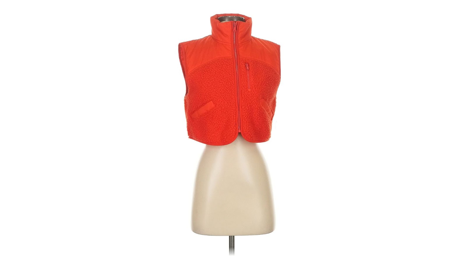 An orange vest with sizer from Old Navy.
