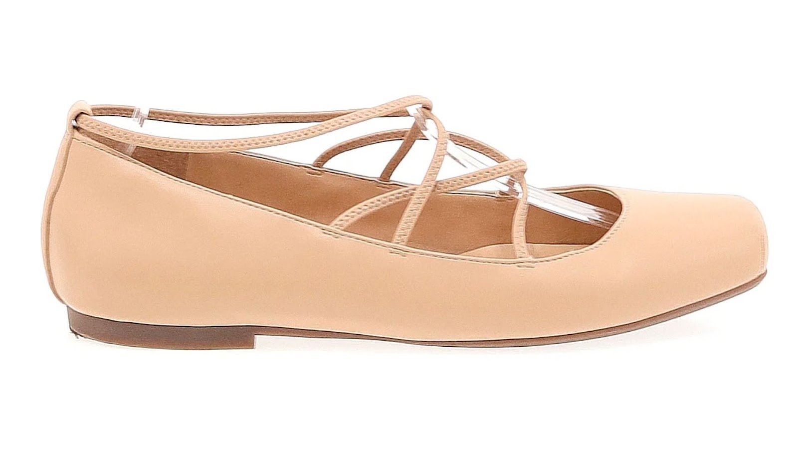 A ballet flat against a white background.